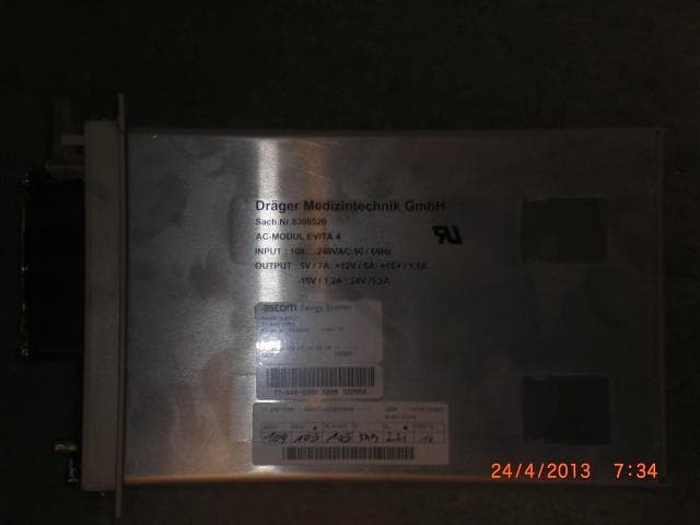 DRAGER 8306520 Spare part for anesthesia equipment