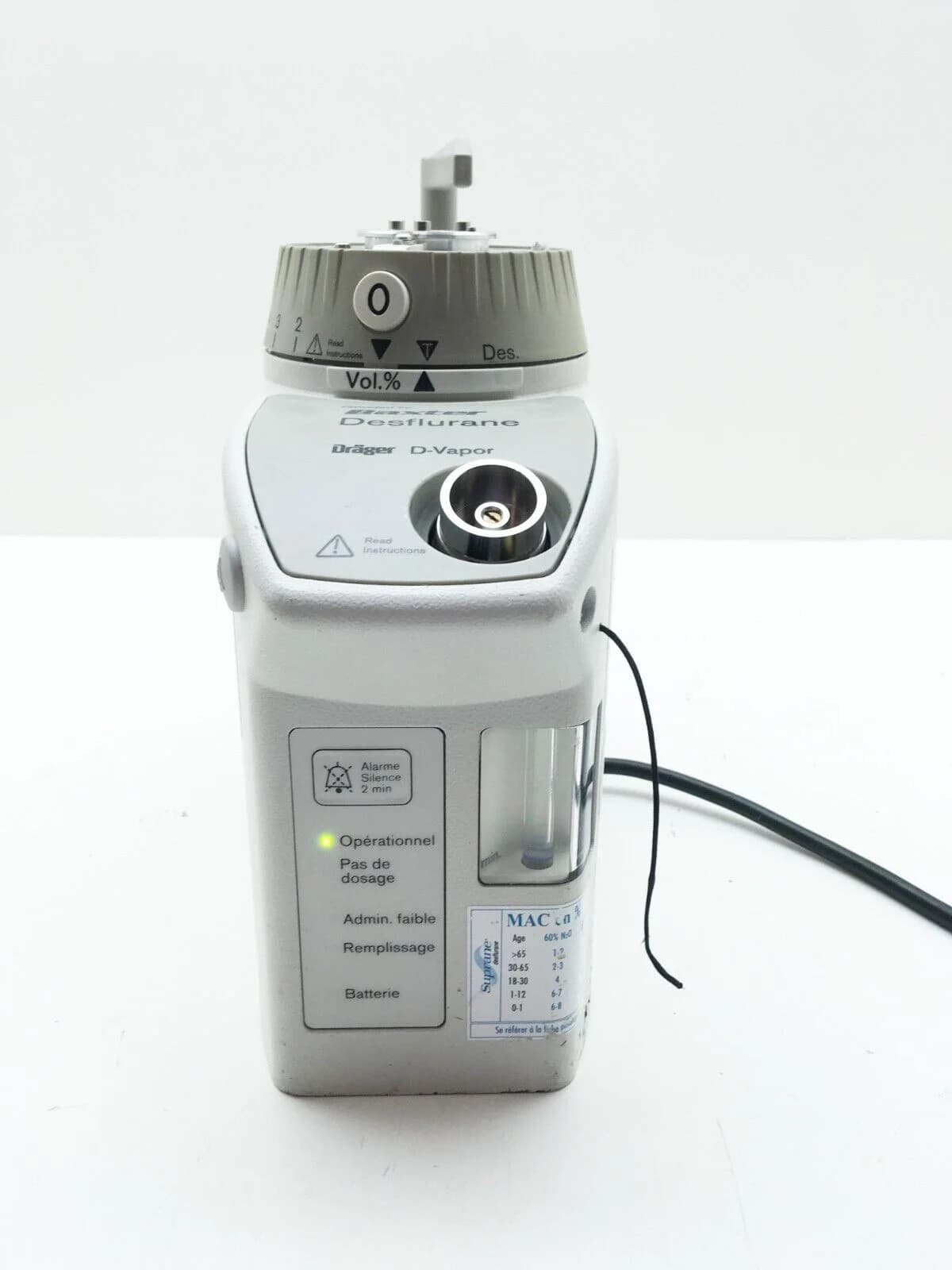DRAGER D-Vapor Desflurane Vaporizer