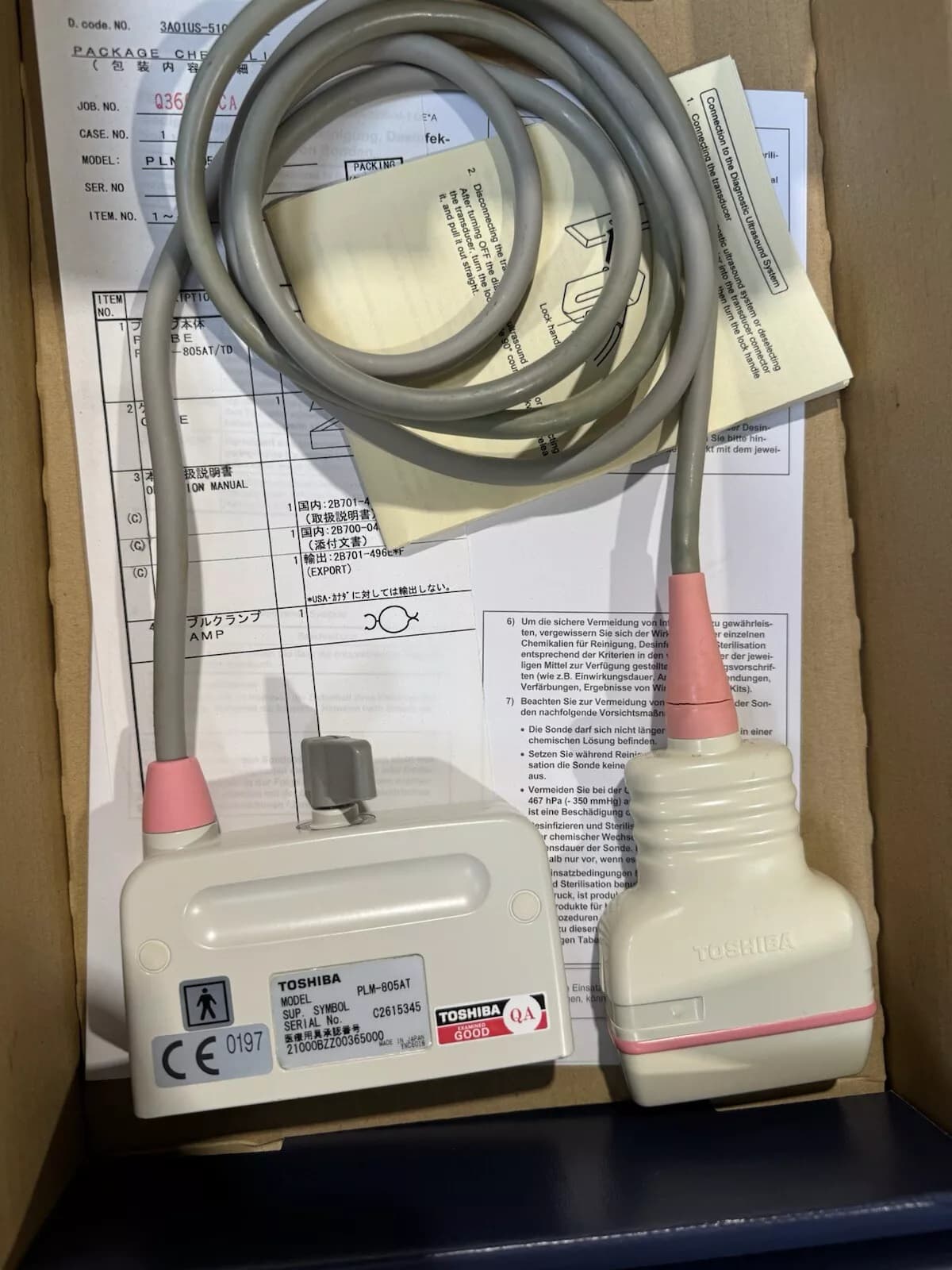 TOSHIBA PLM-805AT Linear Probe