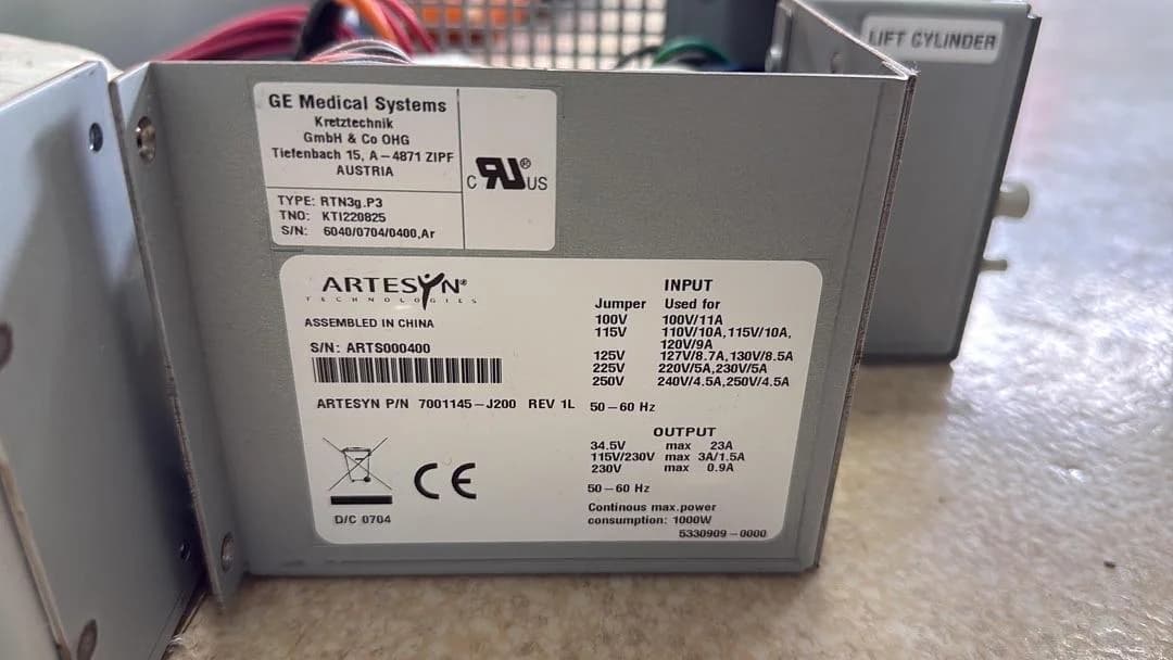 GE P/N KTI220825 Ultrasound machine part