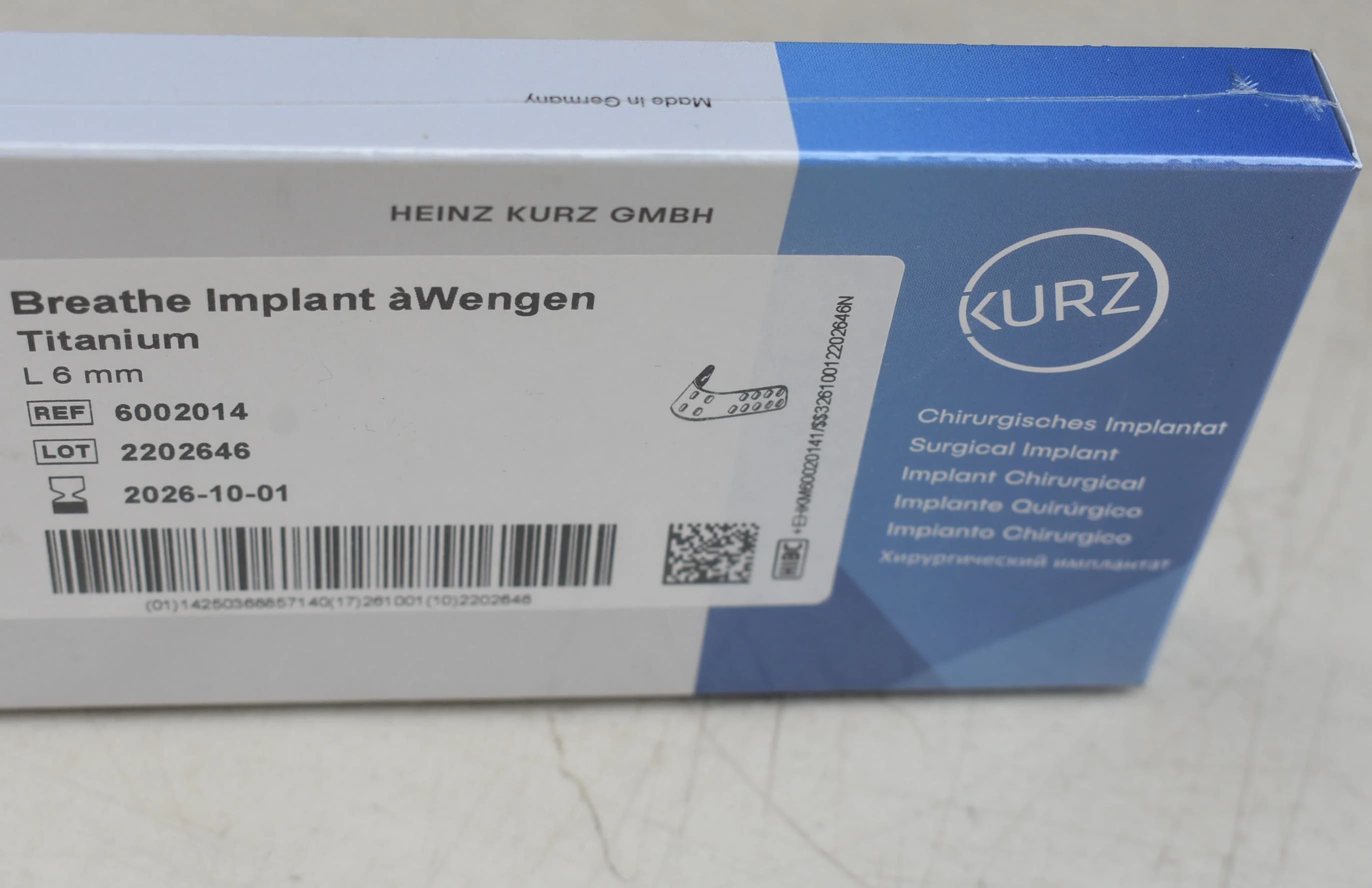 HEINZ KURZ GMBH 6002014 Implant and Prosthese