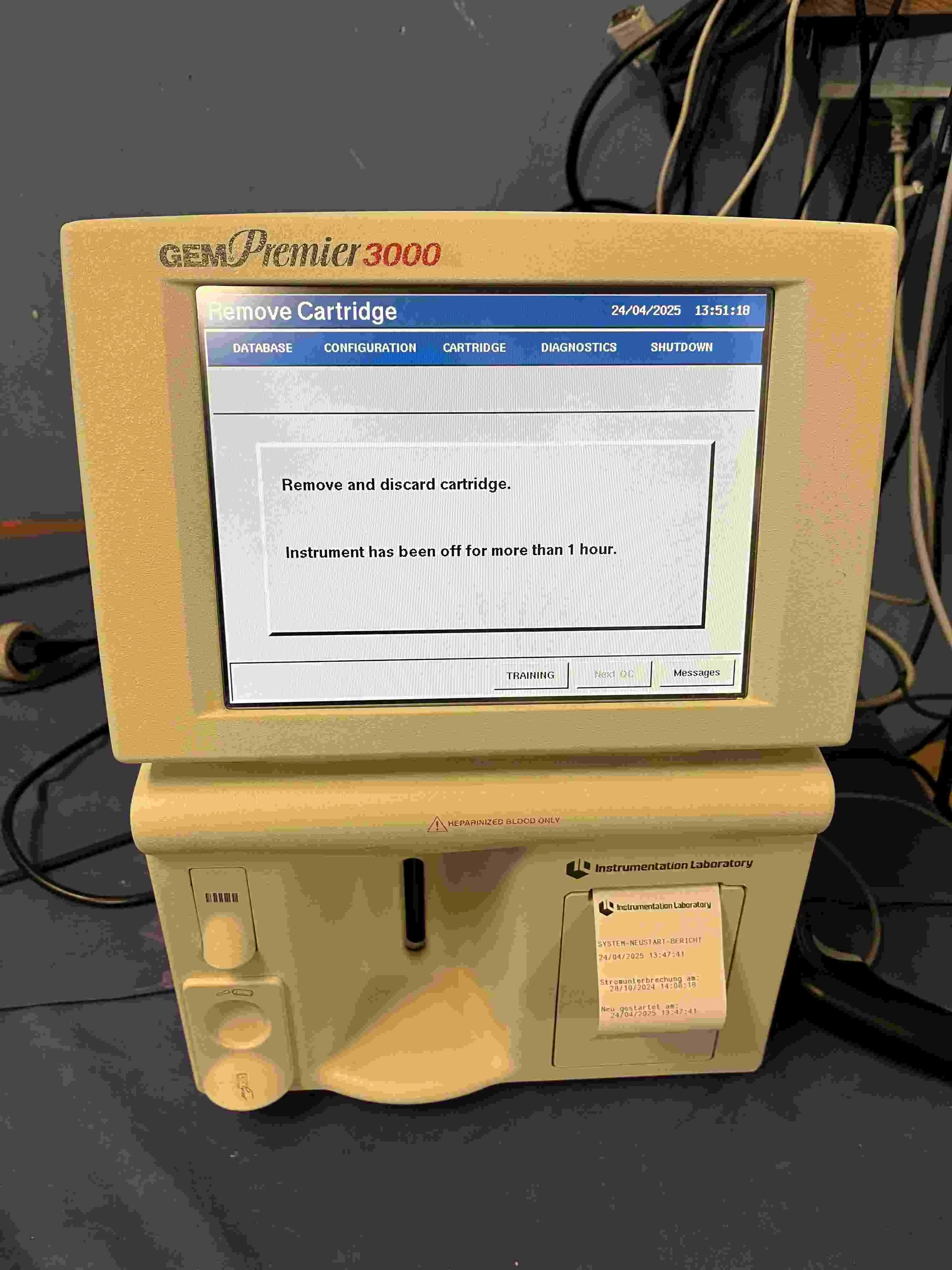 INSTRUMENTATION LABORATORY GEM Premier 3000 Blood Gas Analyzer