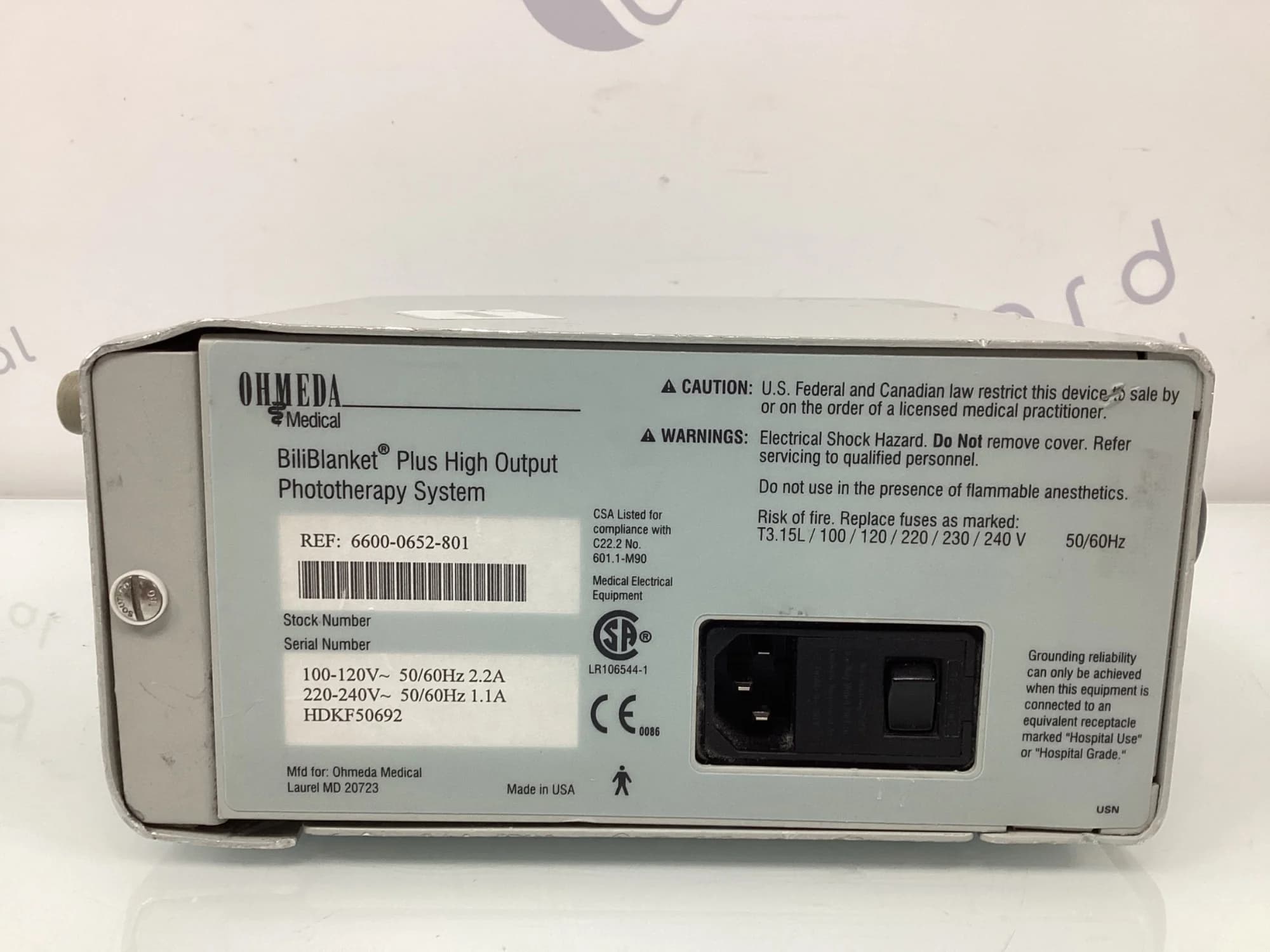 DATEX-OHMEDA Biliblanket Plus Phototherapy/Heater