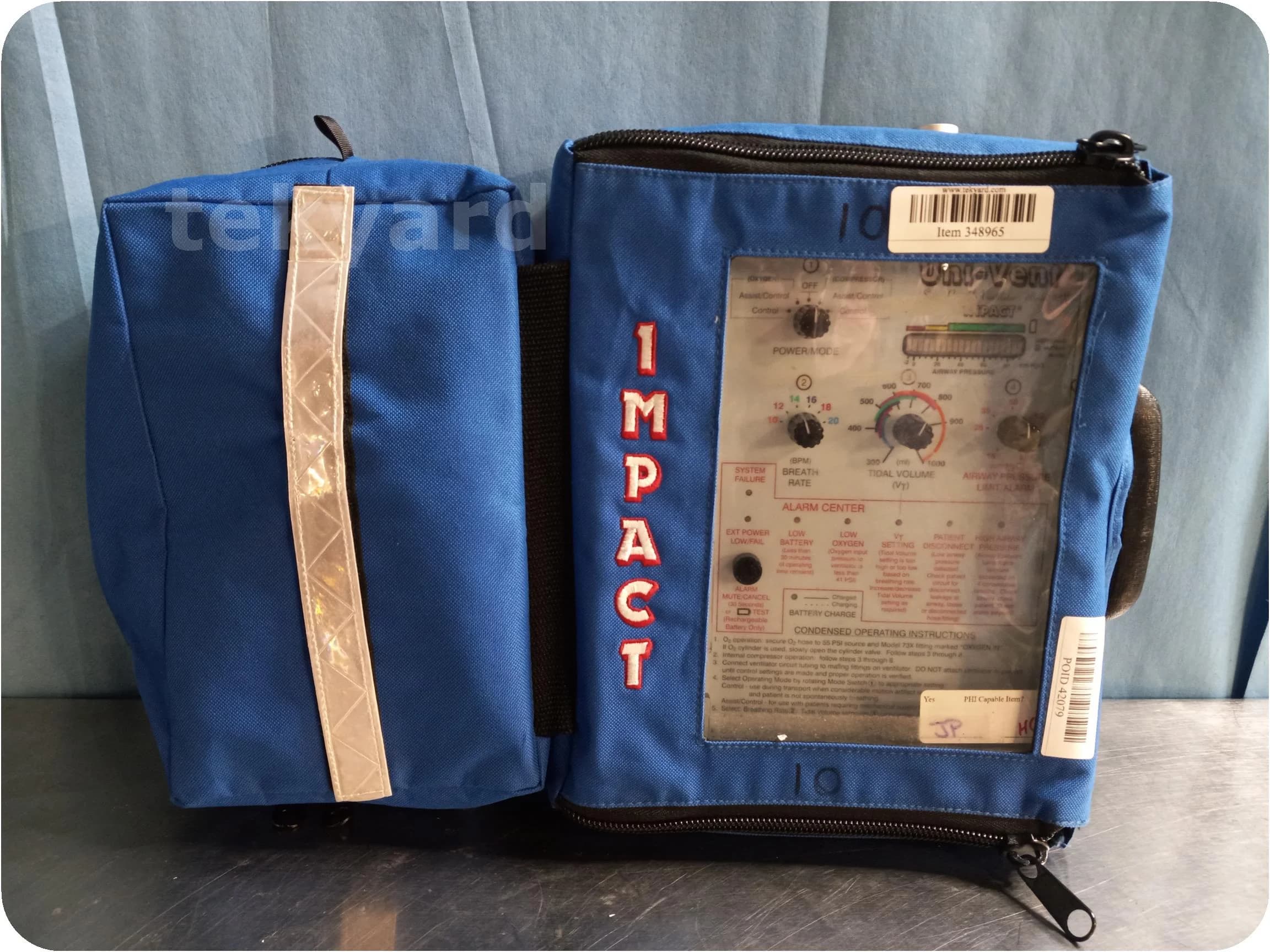 IMPACT INSTRUMENTATION Uni-Vent 73X Anesthesia ventilator