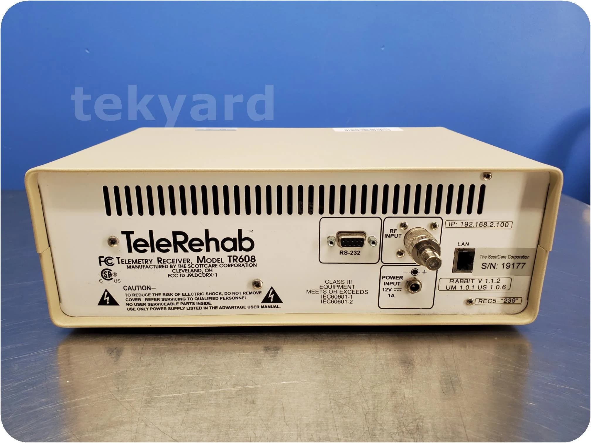 SCOTTCARE TeleRehab TR608 Telemetry Transmitter