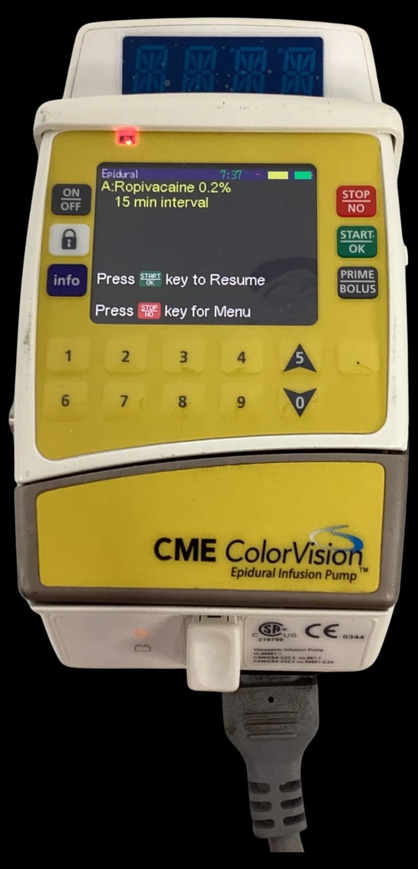 CME ColorVision Epidural infusion pump