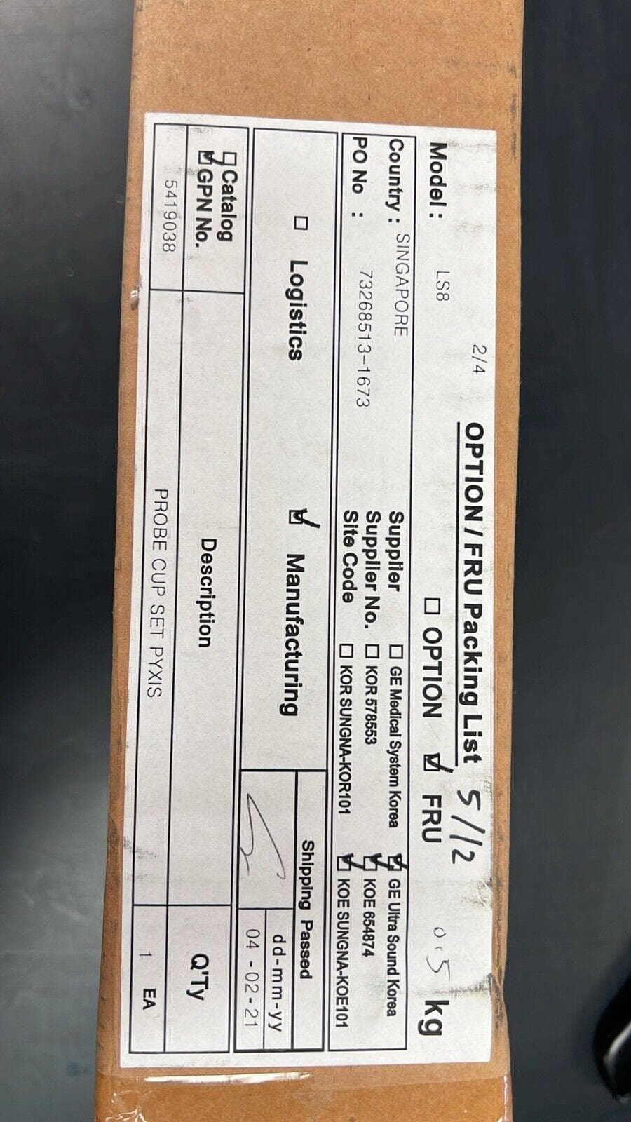 GE 5419038 Ultrasound machine part