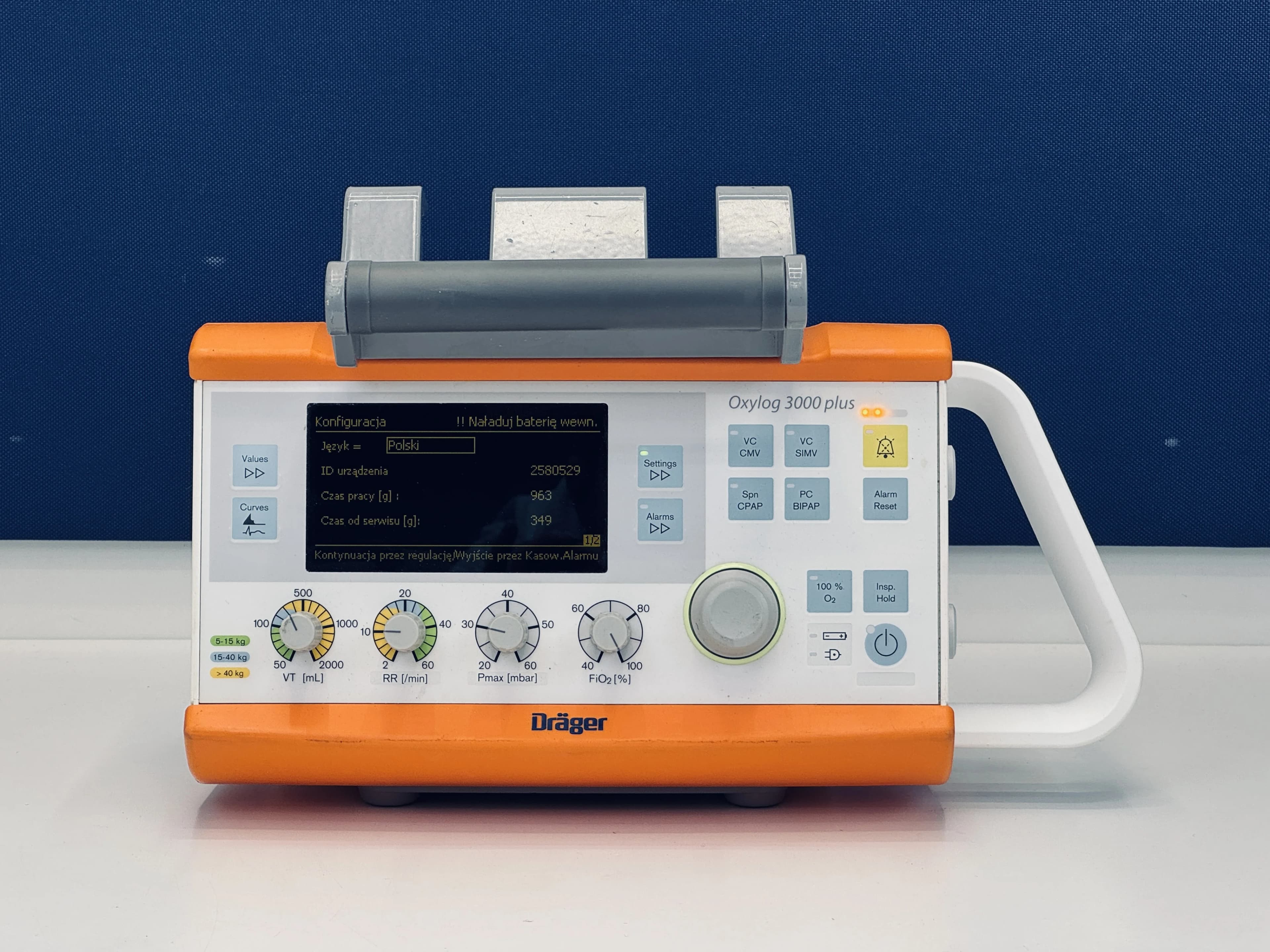 DRAGER Oxylog 3000 PLUS Anesthesia ventilator