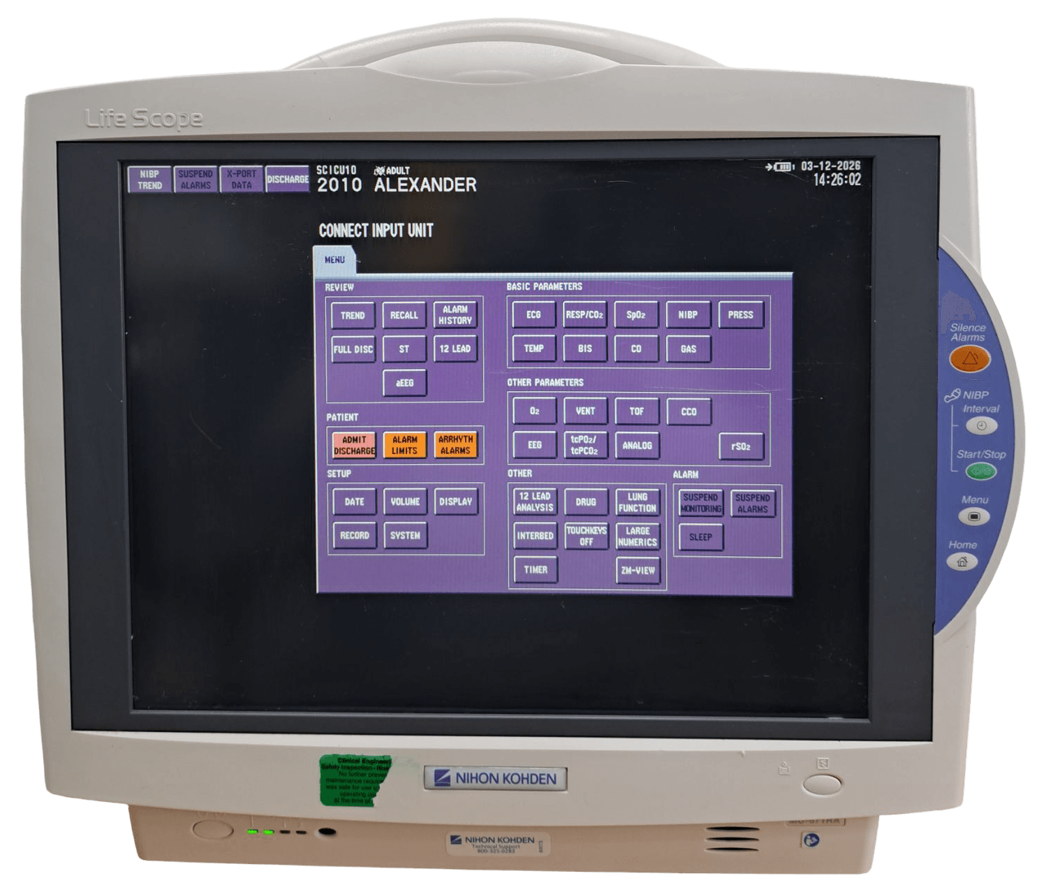 NIHON KOHDEN MU-671RA Patient monitor