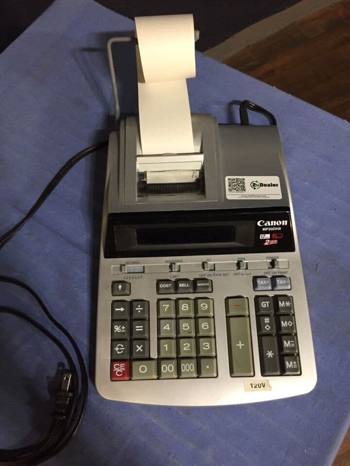 For Sale CANON MP20DHII 10 Key Calculator