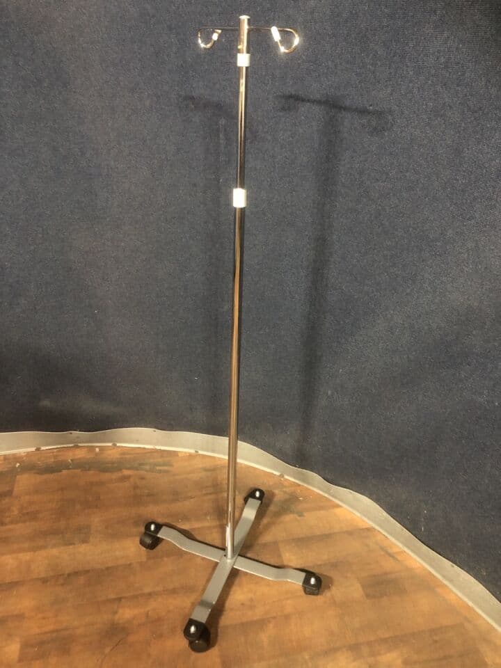 For Sale MCKESSON IV Pole: 2 Hook 4 Caster Base