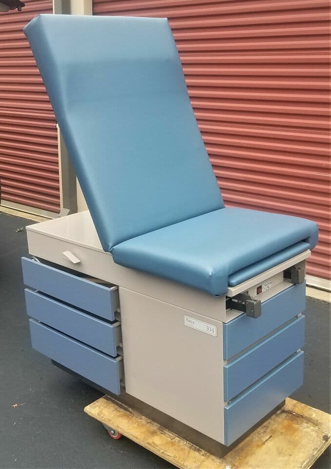 For Sale RITTER 100-104’s w Tan Shell blue drawer w New Blue Upholstery Exam Table