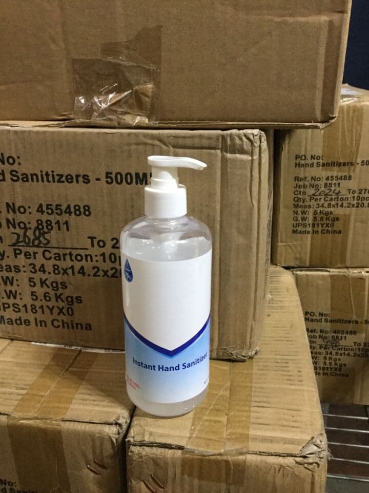 For Sale Hand Sanitizer 17.5oz pump: In hand pump plastic bottle bottles in cases of 10 75% alcohol, kills 99.9% of germs Quantity disco