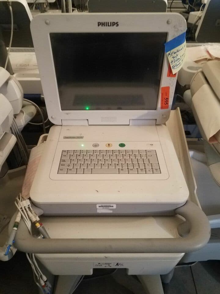 For Sale PHILIPS Phillips Pagewriter ECG EKG Machine TC 70 with interpretation on cart EKG