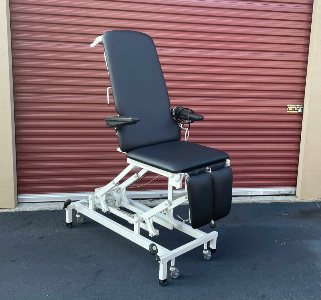 For Sale Huntleigh Akron A2772 Physical Therapy Table w New Black Upholstery PT Table