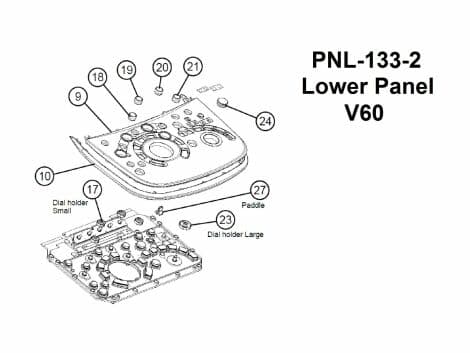 For Sale HITACHI PNL-133-2 for Arietta 60 Lower panel Ultrasound General Parts P/N PNL-133-2