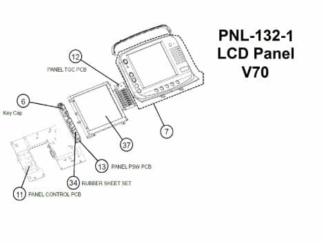 For Sale HITACHI PNL-132-1 for Arietta 70 LCD touch panel Ultrasound General Parts P/N PNL-132-1