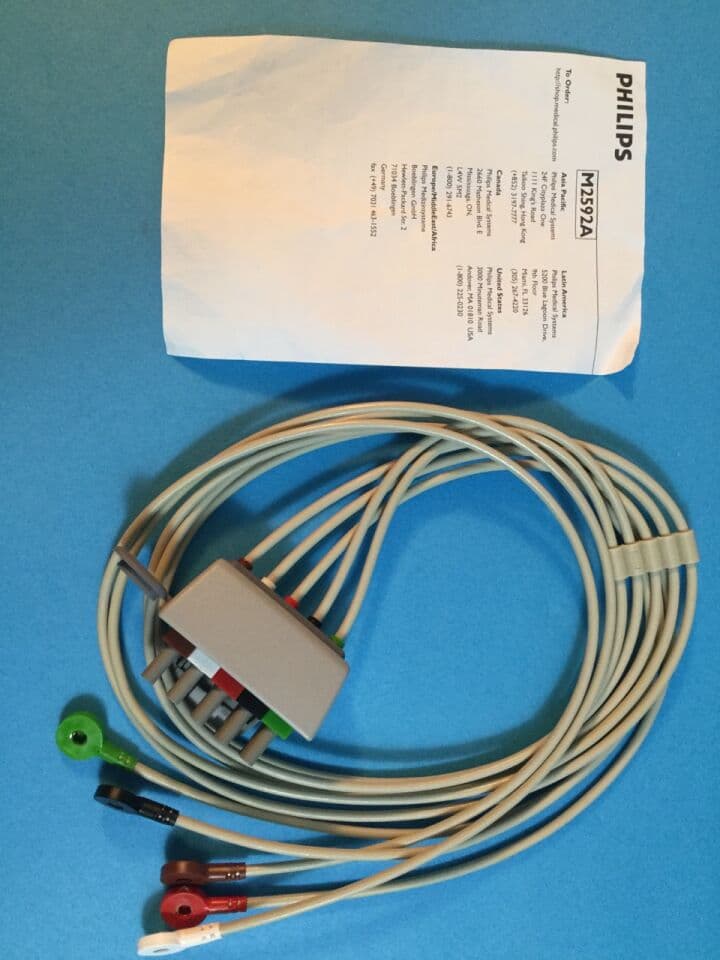 For Sale PHILIPS M2592A 5-Lead Set cable w/ Snap Connector