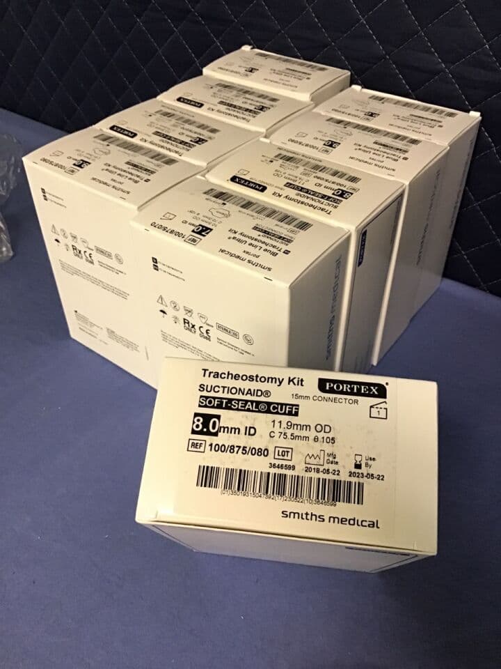 For Sale PORTEX 100/875/080 Tracheostomy Kit Lot of 8
