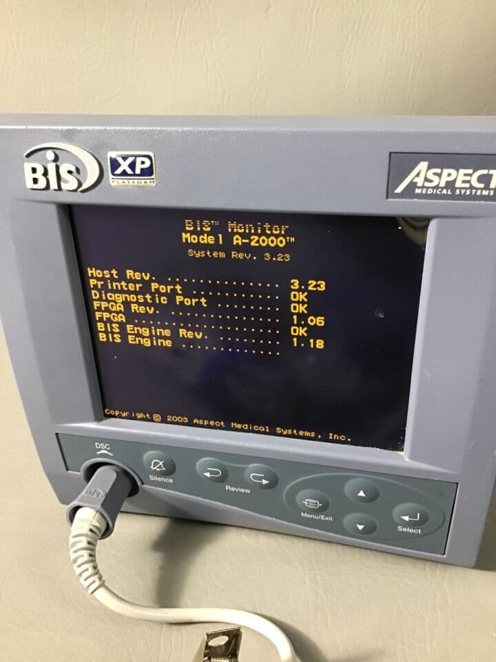 For Sale AMS ASPECT MEDICAL SYSTEMS A-2000 BIS Bispectral Index Monitor