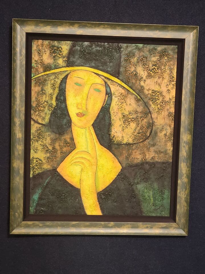 For Sale AMADEO MODIGLIANI Portrait of a Woman in a Hat Painting Reproduction