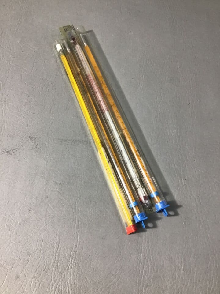 For Sale VWR Glass Thermometers set of 4: 0 to100c -30 to 50c -30 to 50c -20 to 110c