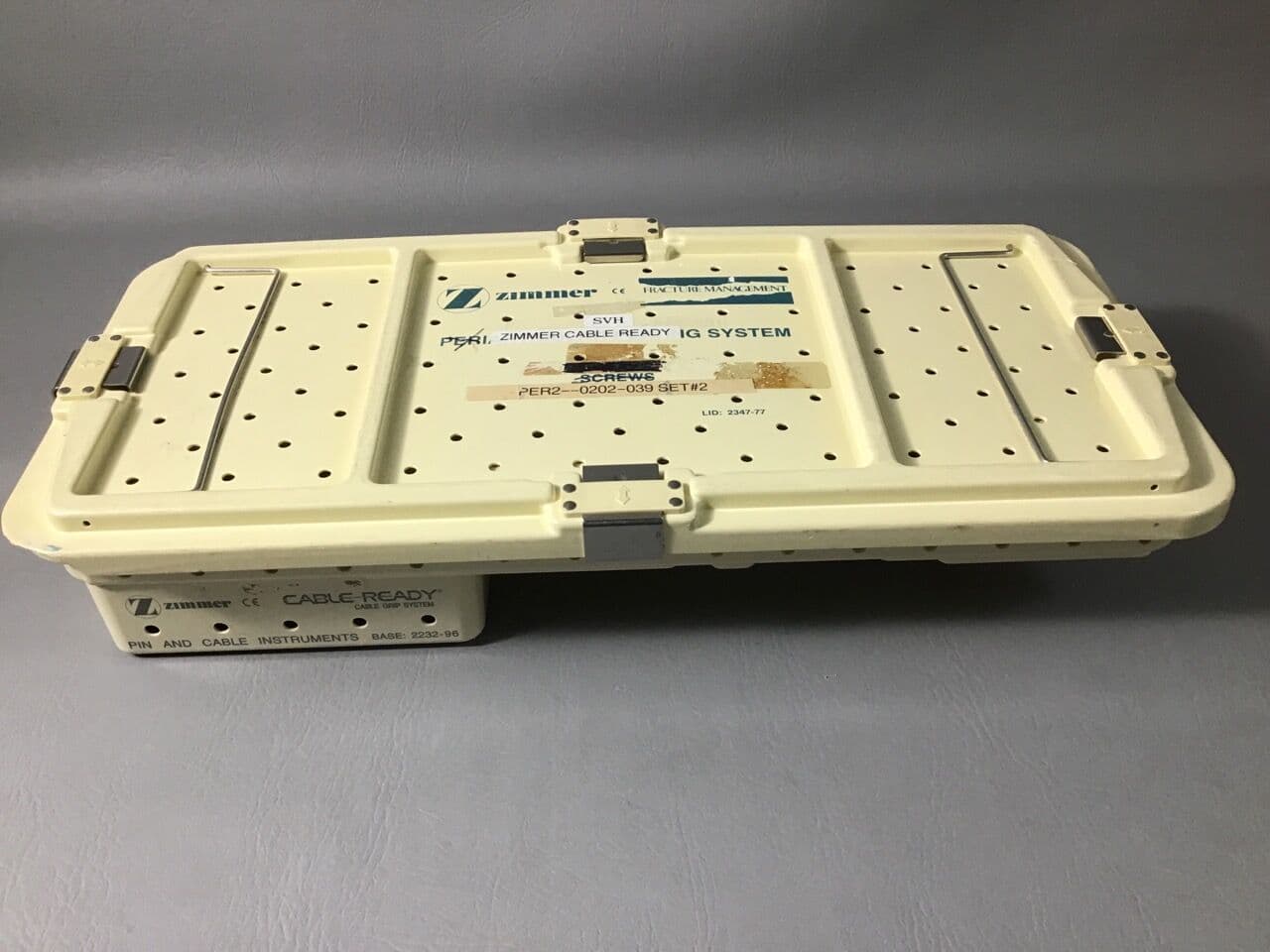 For Sale ZIMMER Sterilization Tray - Plastic: Plastic Sterilization Tray