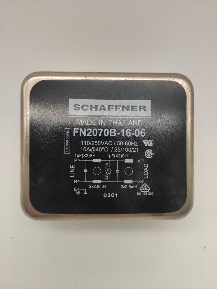 For Sale SCHAFFNER UNKOWN Power supply line filter A-Scan Parts P/N FN2070B-16-06