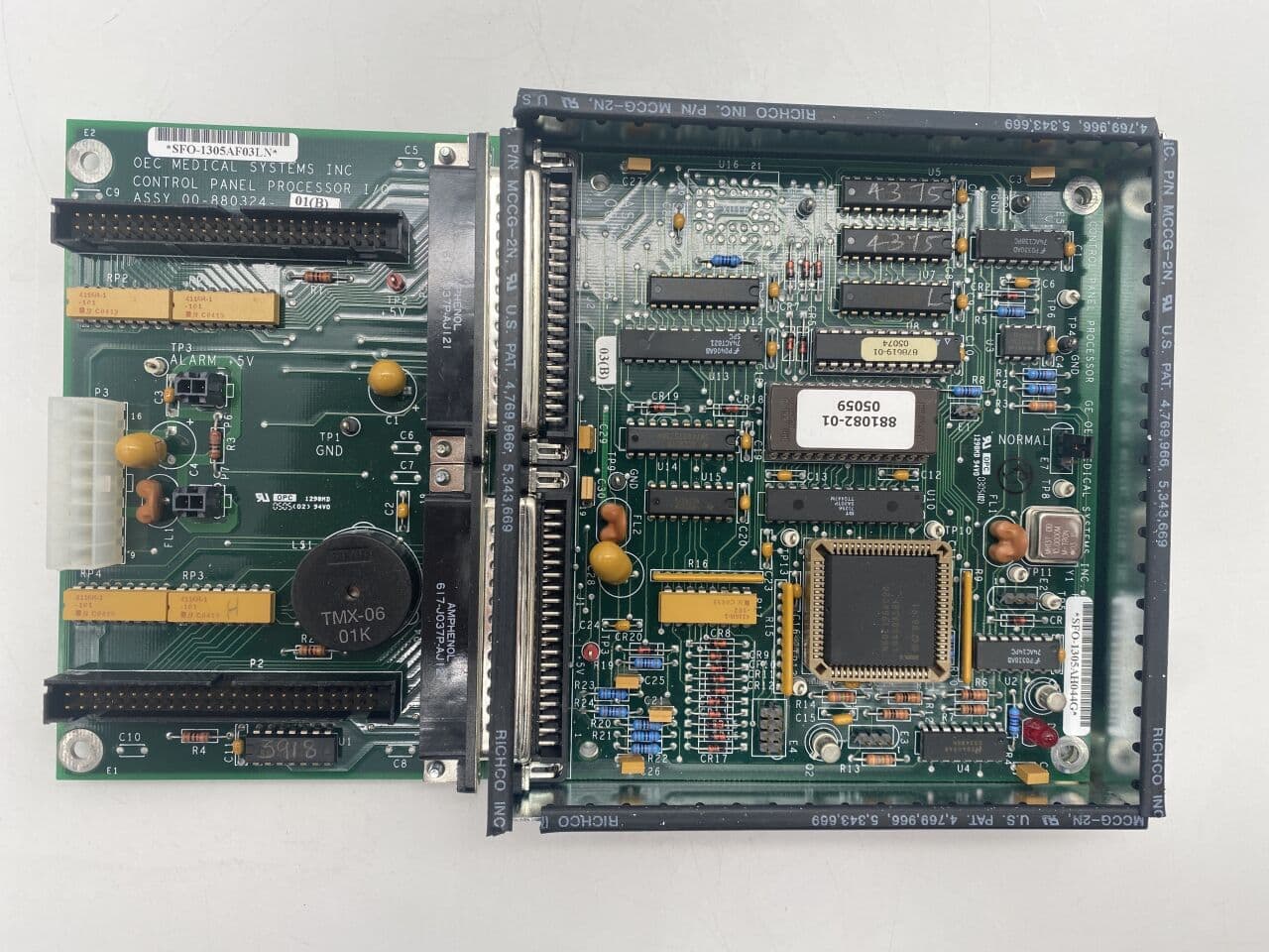 For Sale GE HEALTHCARE OEC Flexiview 8800 Control Panel Processor Input/Output - Control Panel Processor C-Arm Parts P/N 00-880324-01 / 00-878488-03