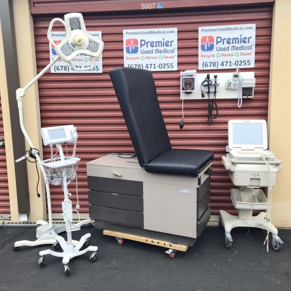 For Sale RITTER 104 w Tan Shell Charcoal Drawers New Black upholstery Exam Table