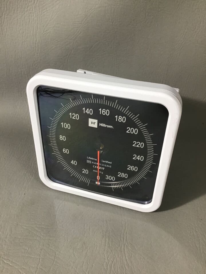 For Sale HILLROM Sphygmomanometer: Wall mount design with built in cuff basket.