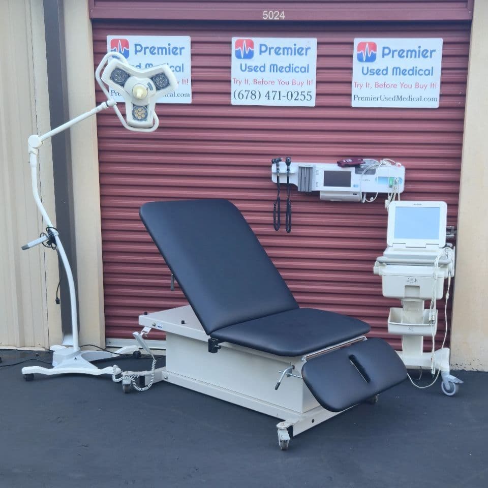 For Sale CLINTON Model 84438-34 Bariatric Power Up w New Black Upholstery Ultrasound Table