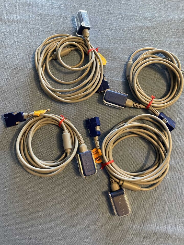 For Sale NELLCOR DOC-10 Pulse Ox Cable, Lot of 4