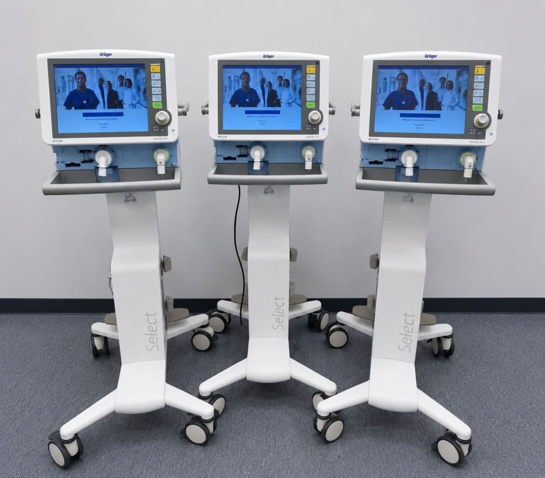 For Sale DRAEGER Savina 300 Select YOM: 2020 bulk of three Ventilator