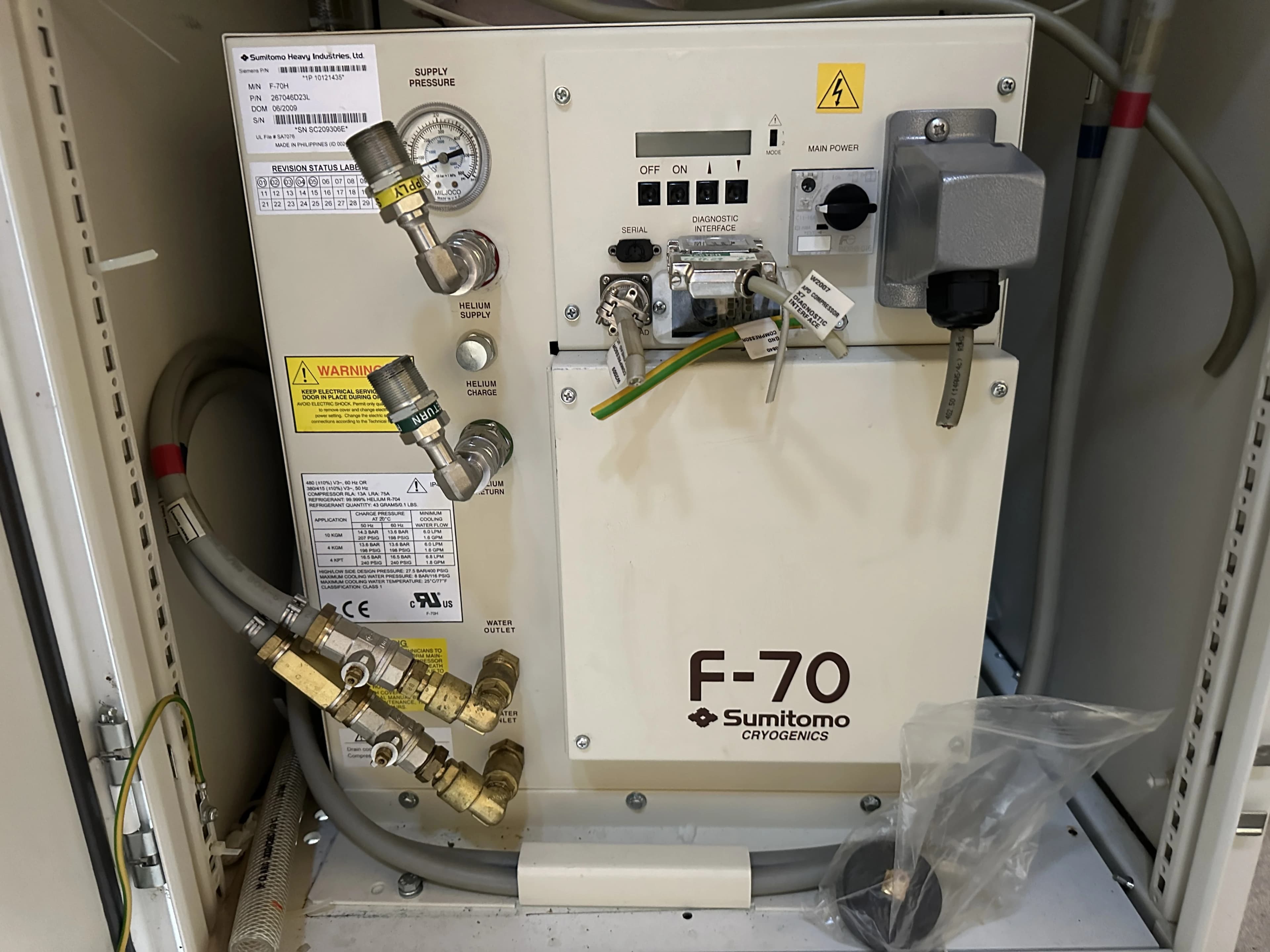 SUMITOMO F-70H MRI compressor