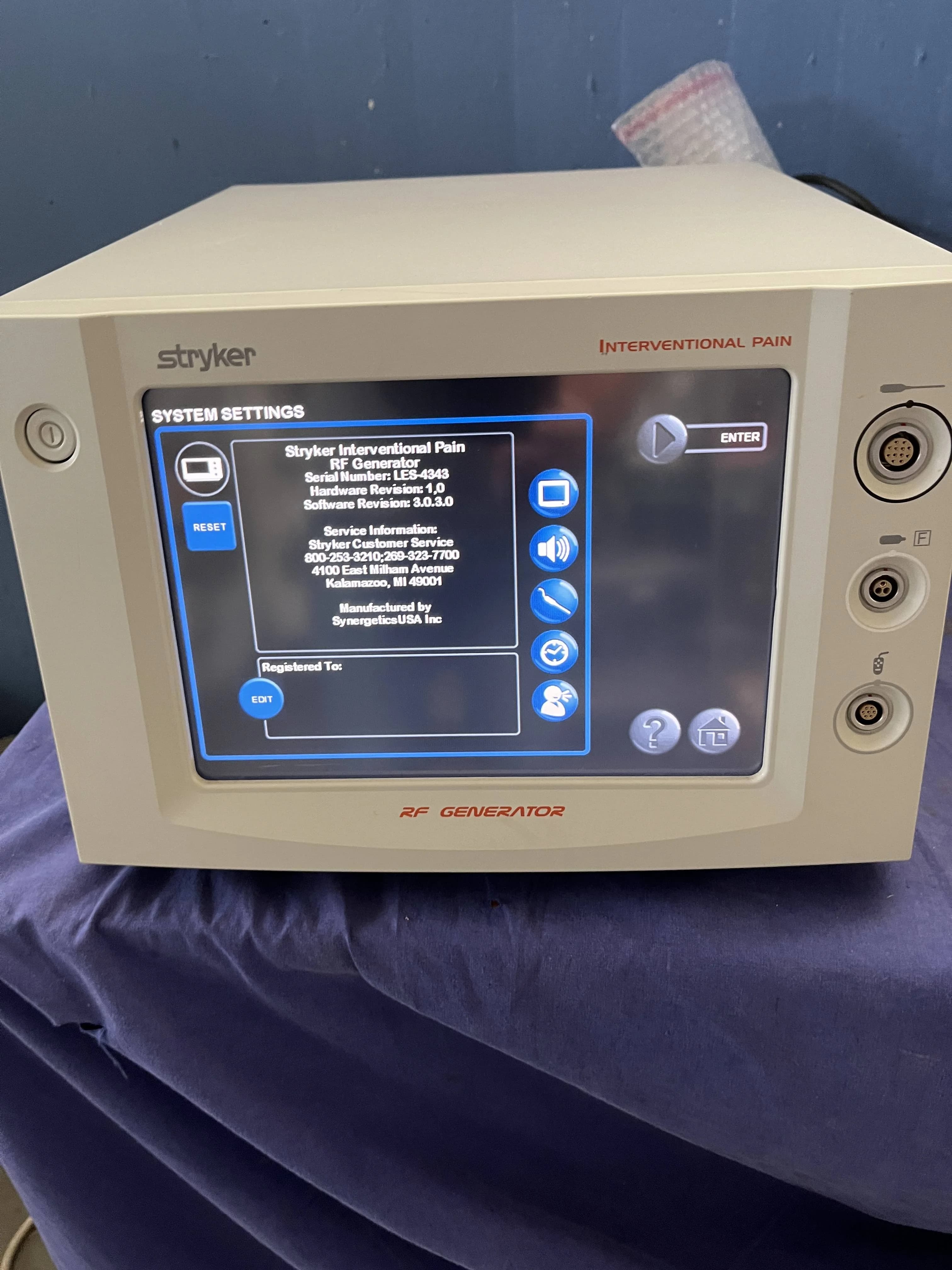 STRYKER RF Generator 406-800 Electrosurgical Unit