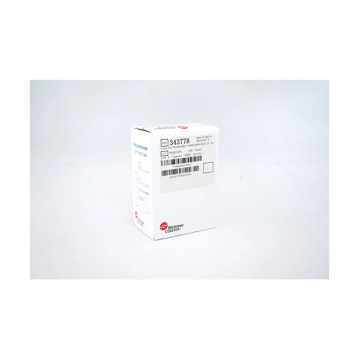 BECKMAN COULTER 343778 Laboratory accessories