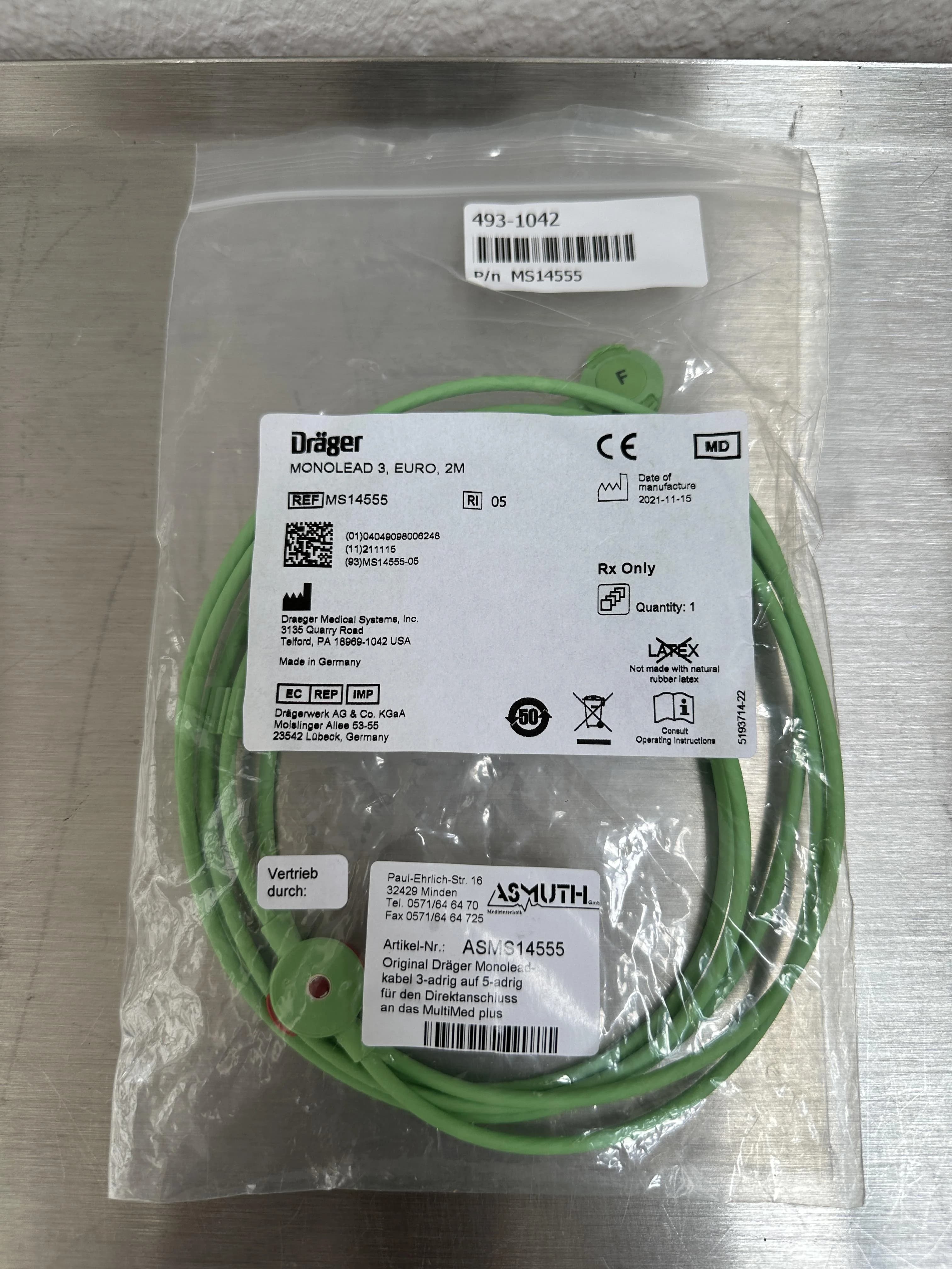DRAGER MS14555 Medical Cable
