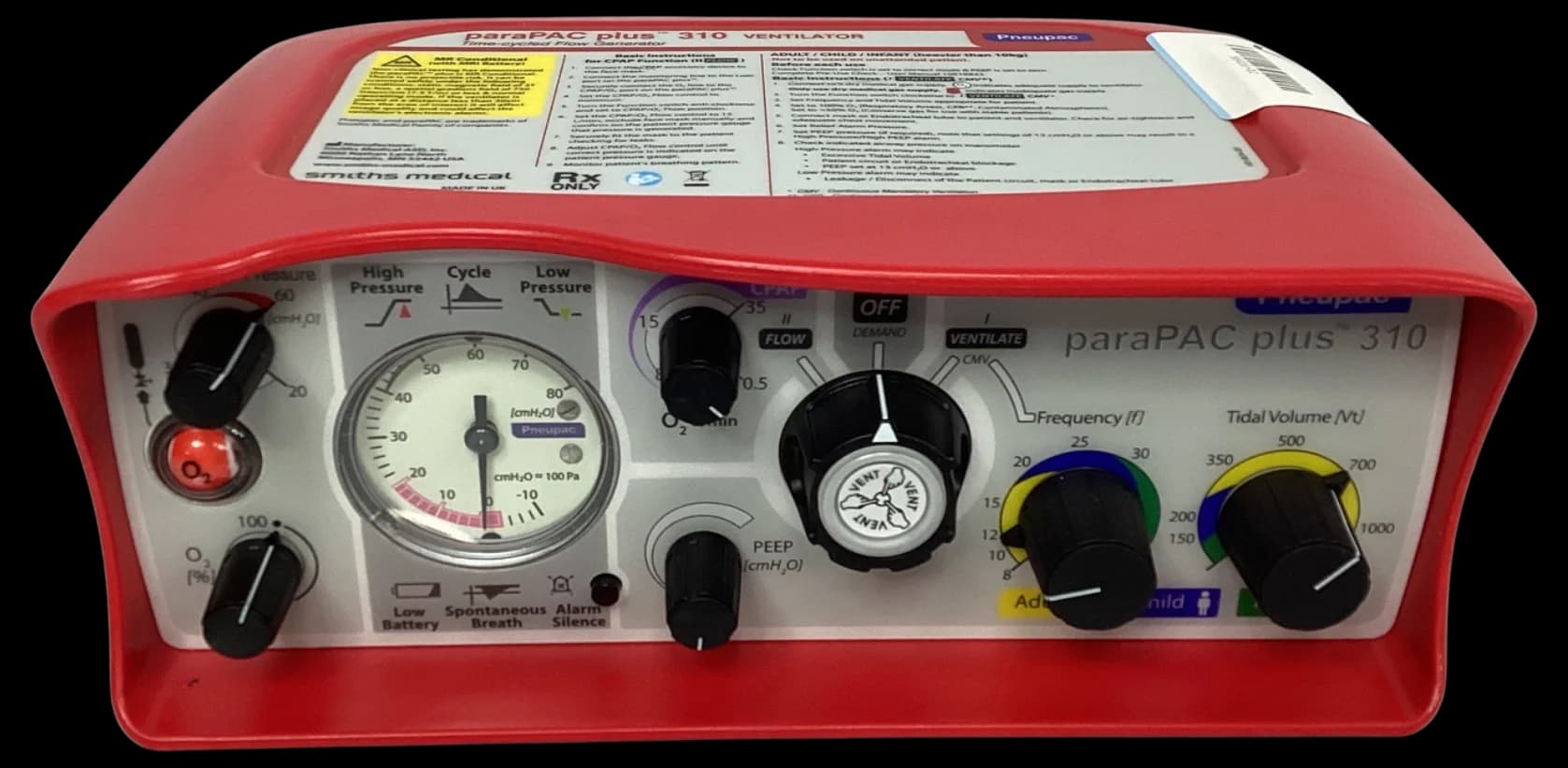PNEUPAC paraPAC Plus 310 Anesthesia ventilator