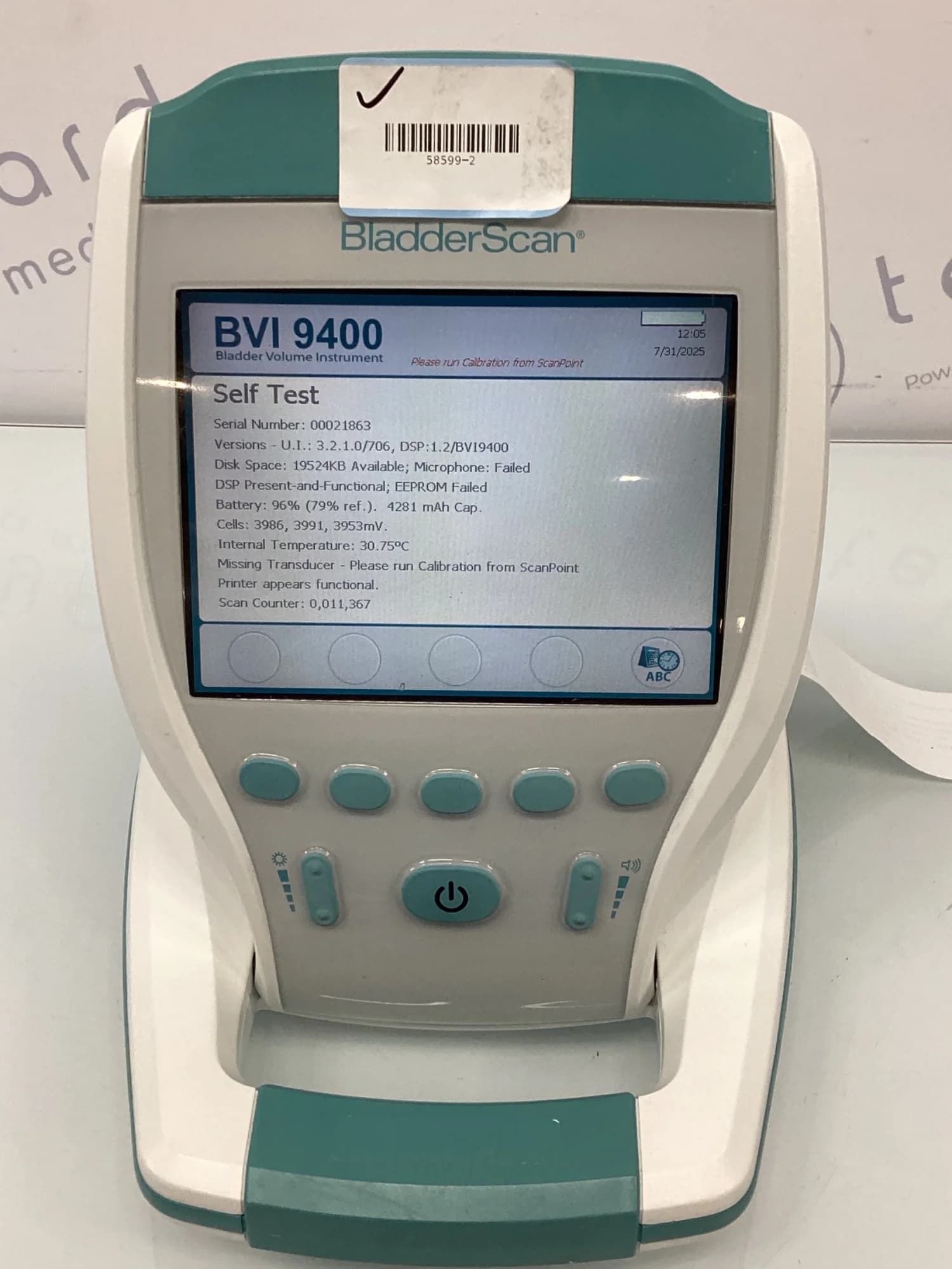 VERATHON BVI 9400 Bladder scanner