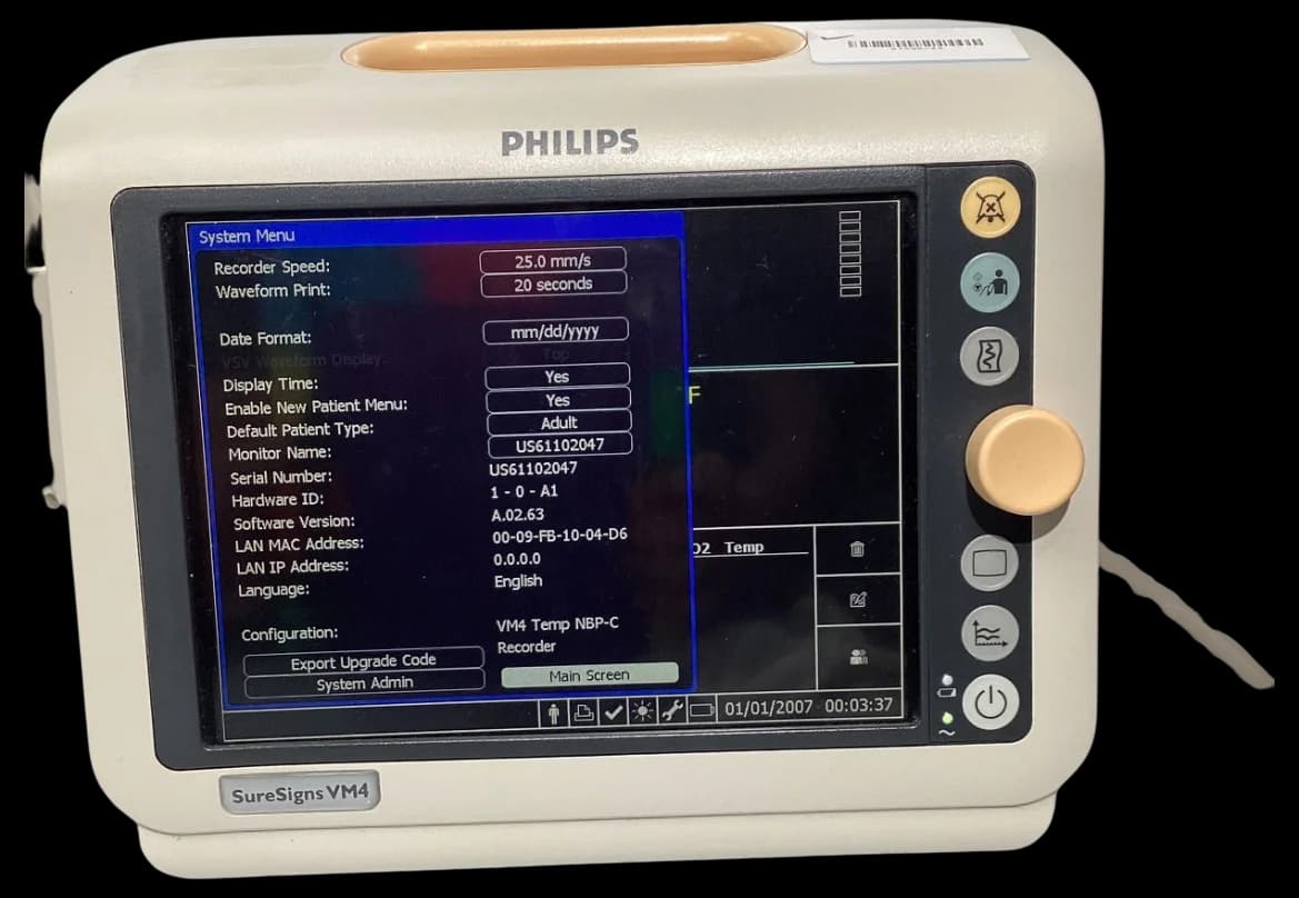 PHILIPS SureSigns VM4 Patient monitor
