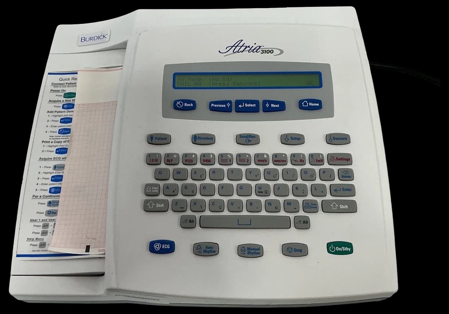 BURDICK Atria 3100 EKG Machine
