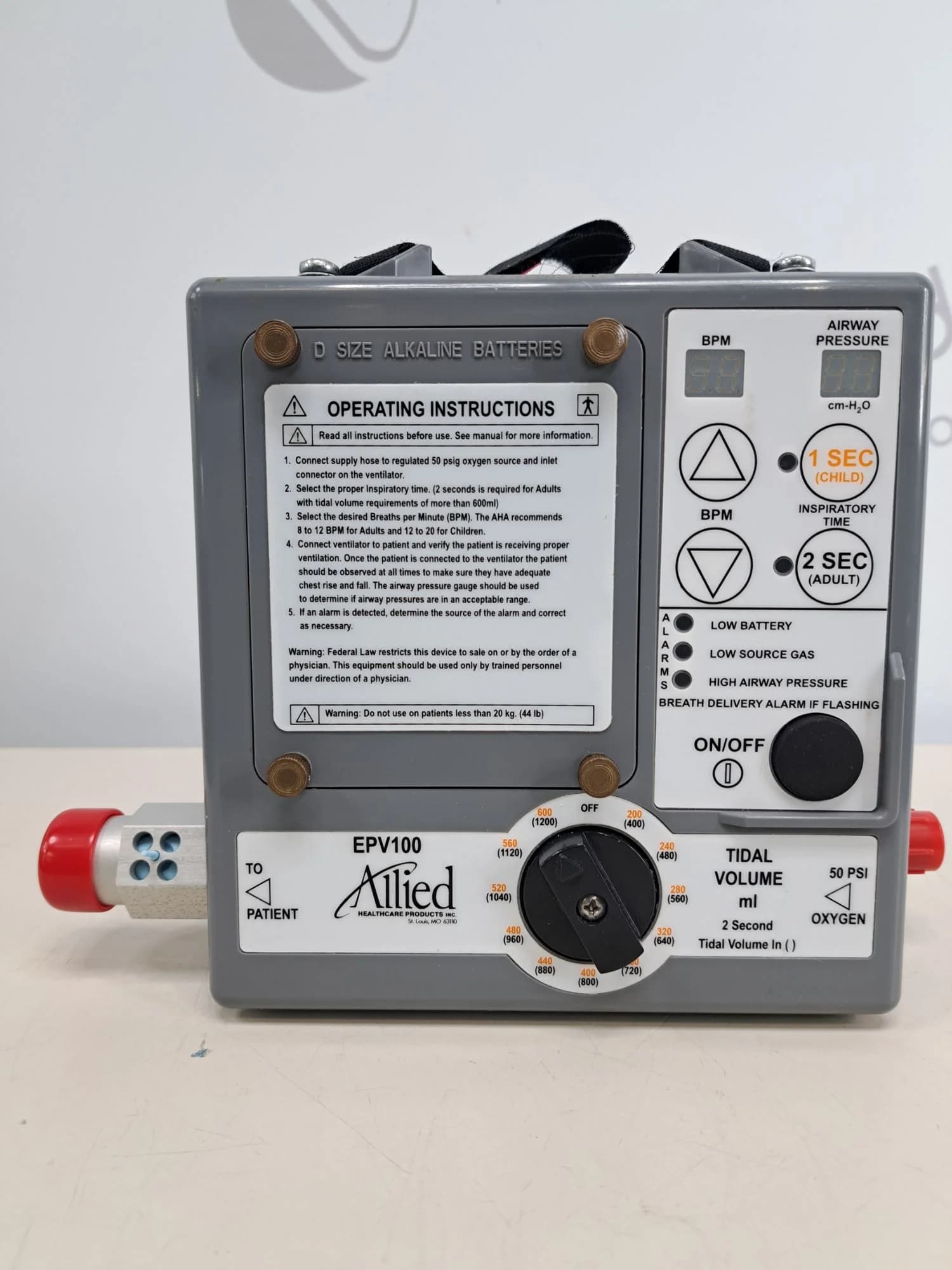 ALLIED HEALTHCARE EPV100 Anesthesia ventilator