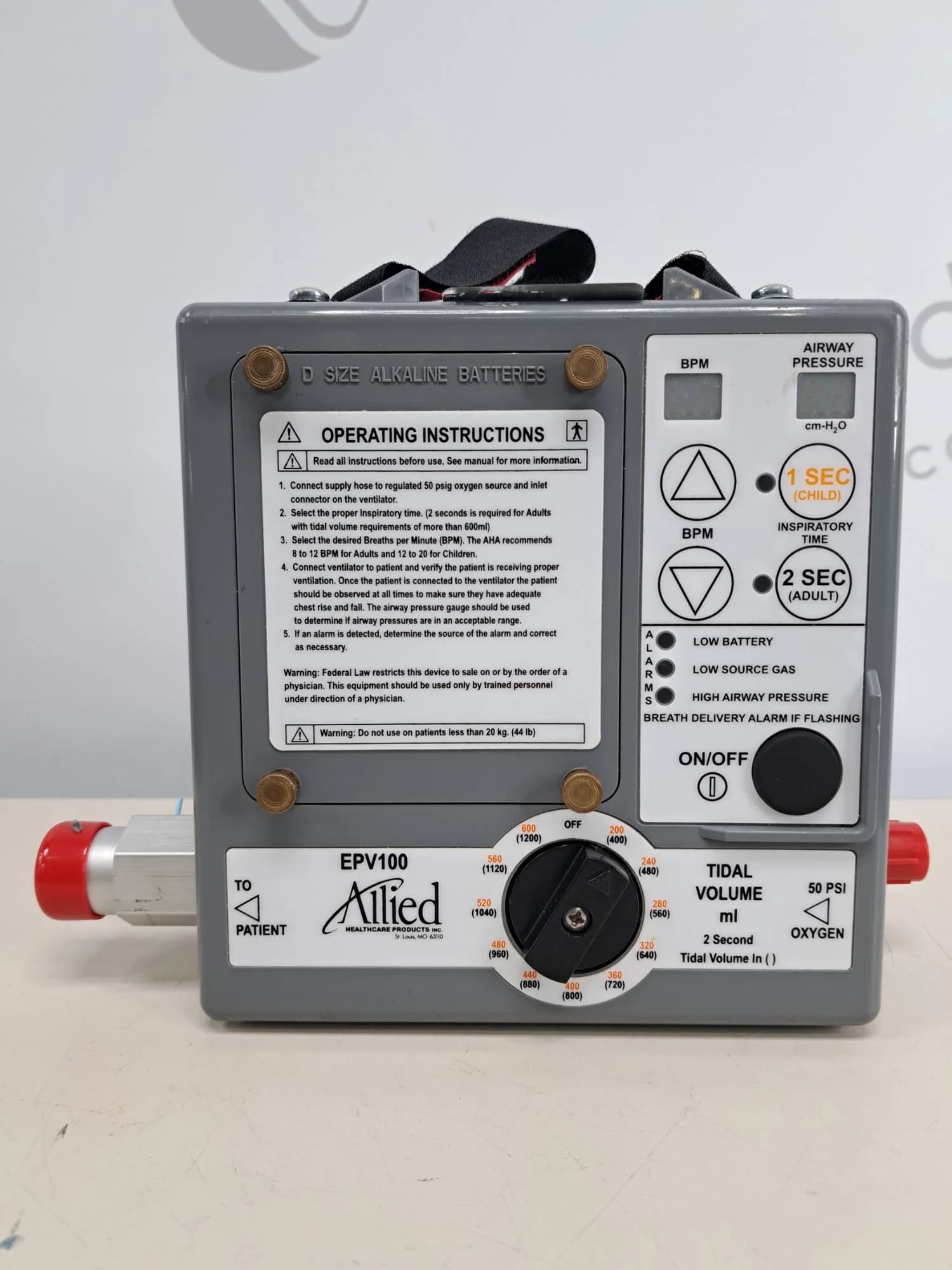 ALLIED HEALTHCARE EPV100 Anesthesia ventilator