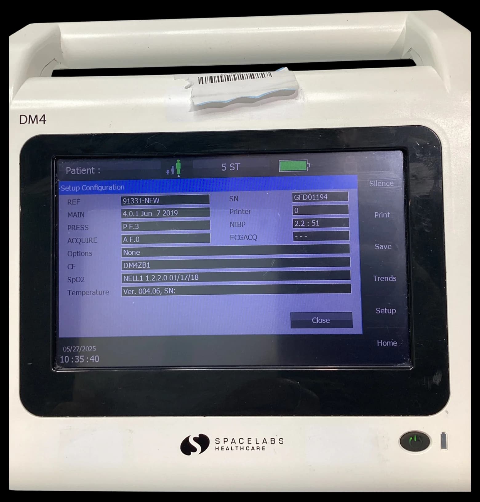 SPACELABS HEALTHCARE DM4 Patient monitor