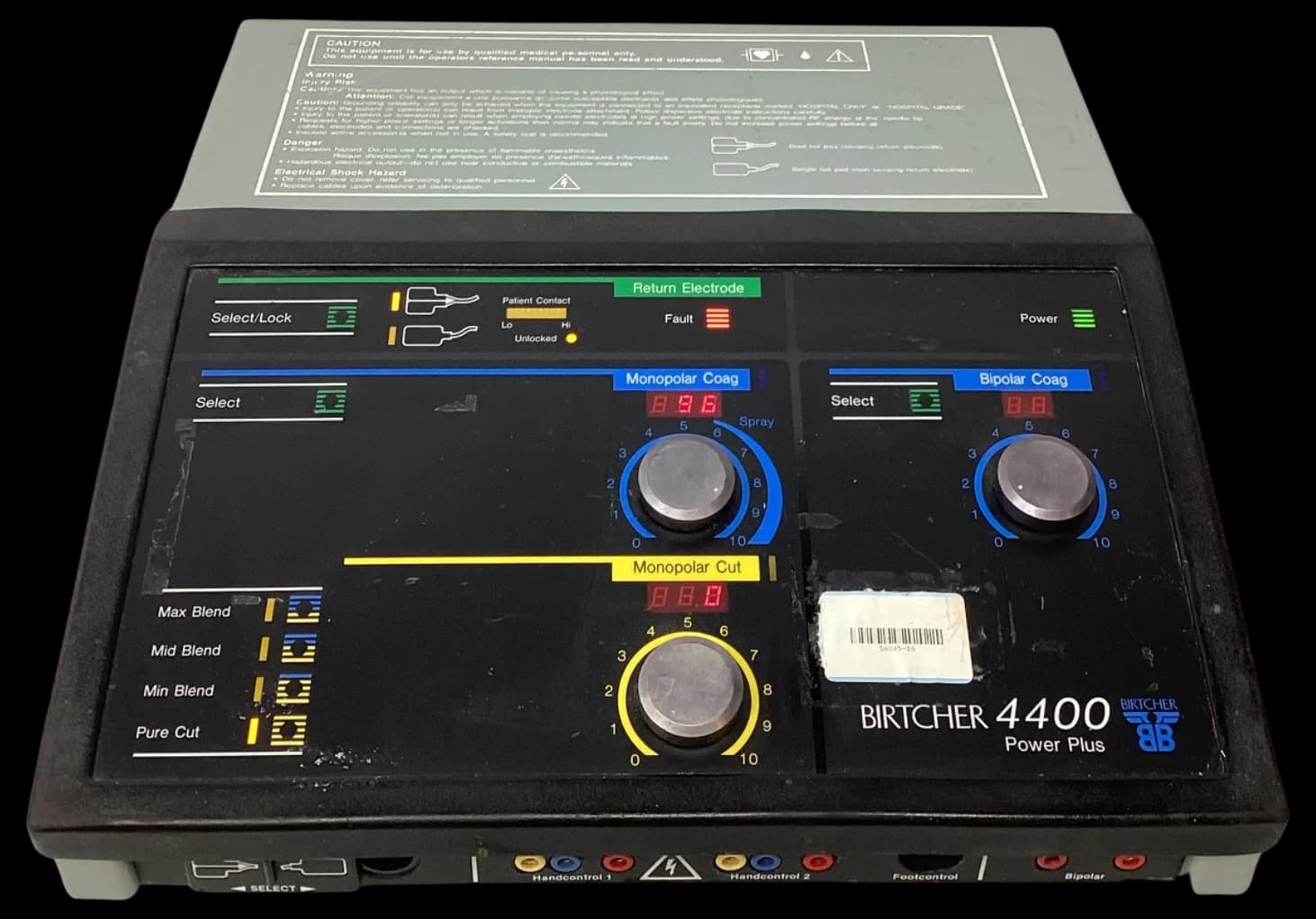 BIRTCHER MEDICAL SYSTEMS 4400 Power Plus Electrosurgical Unit