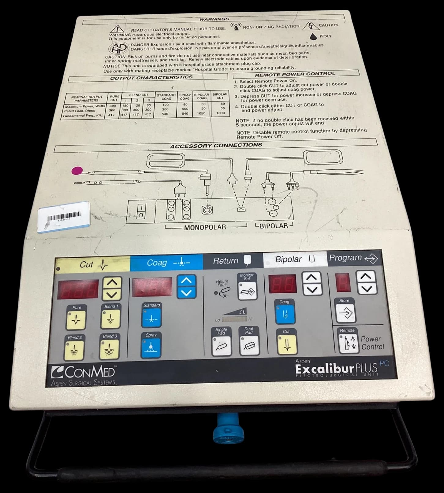 CONMED Aspen Excalibur Plus PC Electrosurgical Unit