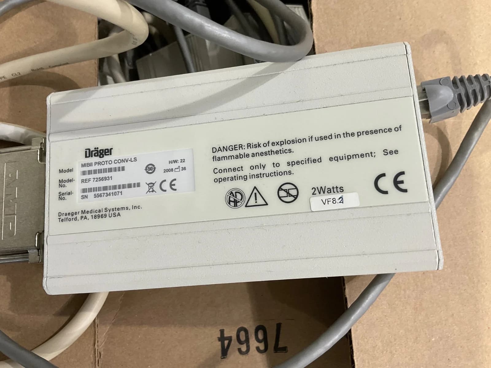 DRAGER 7256931 Spare part for anesthesia equipment