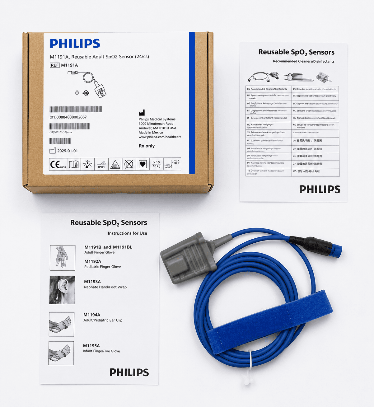 PHILIPS M1191BL Pulse Oximeter Probe
