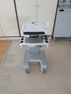 For Sale GE Vivid i Trolley Ultrasound General Parts P/N Safelock Cart